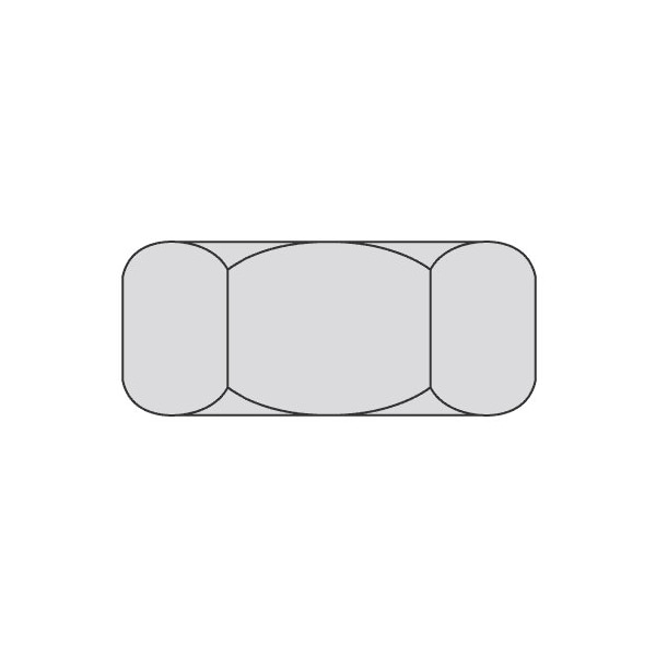 Newport Fasteners Hex Nut, 3/8"-16, Steel, Grade 2, Hot Dipped Galvanized, 21/64 in Ht, 100 PK 359183-PR-100 - main